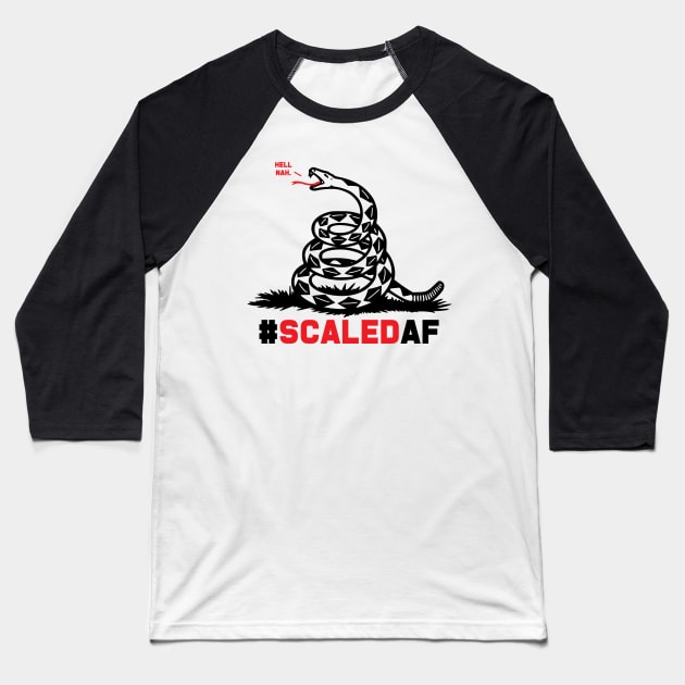 Scaled AF / Hell Nah Snake Baseball T-Shirt by Signal 43